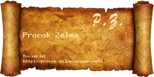 Prorok Zelma névjegykártya